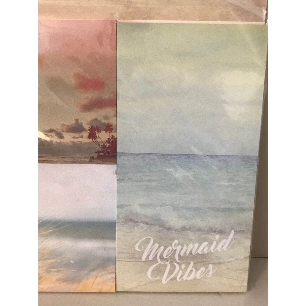 Mermaid Vibes Sticky Note Set Beach Ocean Theme Multi Size Adhesive Pads NEW